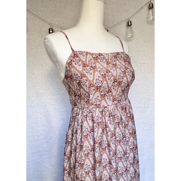 By the River Maxi Dress Empire Waist Pink & White Floral Print Women's Small - Picture 6 of 11